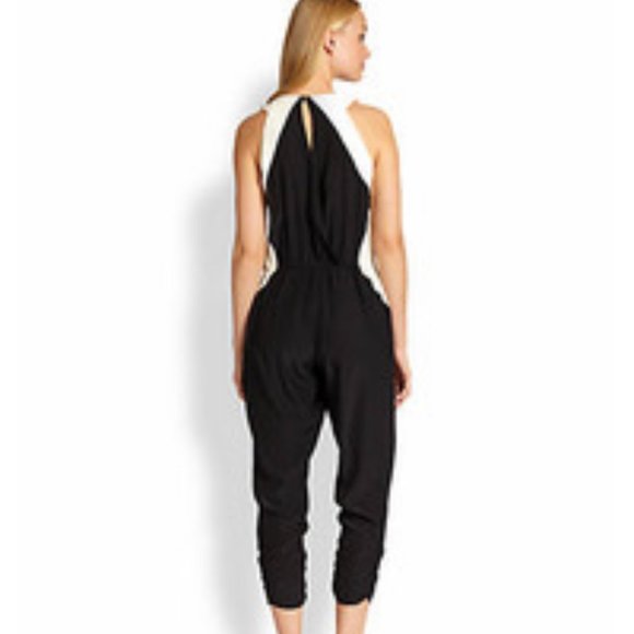 100% silk Parker 'Kaysha' jumpsuit sz M - Picture 2 of 12